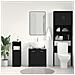 Mobile Lavabo Bagno Rovere Nero 60x30x60cm in Legno Multistrato - Foto miniatura 8