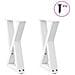 Gambe Per Tavolino 2 Pz Bianco 28x(42-43,3) Cm In Acciaio - Foto miniatura 1