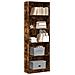 Libreria Rovere Fumo 60x24x176 Cm In Legno Multistrato - Foto miniatura 1