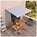 Lusso Casadino -  Tenda Da Sole Retrattile Manuale 450x350 Cm Blu Bianca - Foto miniatura 7