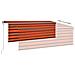 Tenda Da Sole Retrattile Automatica 4,5x3m Arancione E Marrone - Foto miniatura 3