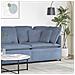Modulo Angolare Divano Modulare con Cuscini Blu 100 cm - Foto miniatura 2