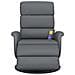 Poltrona Reclinabile Massaggiante Poggiapiedi Grigia Similpelle - Foto miniatura 3