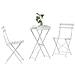 Set Bistro Pieghevole di 3 Pezzi  Bianco in Acciaio - Foto miniatura 3