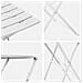 Set Bistro Pieghevole di 3 Pezzi  Bianco in Acciaio - Foto miniatura 8