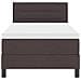 Letto con Box Spring e Materasso Marrone Scuro 90x190 cm Tessuto - Foto miniatura 8
