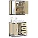 Set Mobili da Bagno 2 pz Rovere Sonoma in Legno Multistrato - Foto miniatura 2