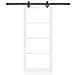 Porta Scorrevole  con Set di Hardware 'ORKDAL'Bianco in Legno Massello e Vetro, Porta Interna  con Vetro 'ORKDAL'Bianco 83x202x4 cm - Foto miniatura 4