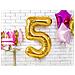 Palloncino Foil Numero 5 Compleanno Anniversario Oro 80 Cm - Foto miniatura 3