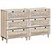 Credenza 2 pcs Bianco 60 x 33 x 75 cm legno massello di mango - Foto miniatura 1