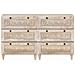 Credenza 2 pcs Bianco 60 x 33 x 75 cm legno massello di mango - Foto miniatura 4