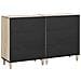 Credenza 2 pcs Bianco 60 x 33 x 75 cm legno massello di mango - Foto miniatura 6