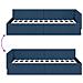 Cornice del letto ad angolo con testiera Blu 90 x 190 cm - Foto miniatura 9