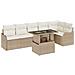 Set Divano da Giardino 7 pcs Beige 100 x 55 x 73 cm Poly Rattan - Foto miniatura 1