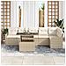 Set Divano da Giardino 7 pcs Beige 100 x 55 x 73 cm Poly Rattan - Foto miniatura 3
