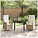 Set da Pranzo per Giardino 3 pcs Beige polyrattan - Foto miniatura 4