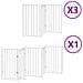 Cancello Cani Porta Pieghevole Bianco 15 Pannelli 750 cm Pioppo - Foto miniatura 1