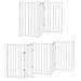 Cancello Cani Porta Pieghevole Bianco 15 Pannelli 750 cm Pioppo - Foto miniatura 3