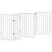 Cancello Cani Porta Pieghevole Bianco 15 Pannelli 750 cm Pioppo - Foto miniatura 4