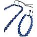 Collana E Bracciale Con Perline Sfaccettate In Blu. Regolabili. - Foto miniatura 2