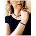 Collana E Bracciale Con Perline Sfaccettate In Blu. Regolabili. - Foto miniatura 4