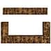 Set mobile TV 5 pcs Rovere fumé Legno multistrato - Foto miniatura 9