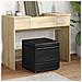 Pouf Nero Pelle Sintetica e Legno Ingegnerizzato - Foto miniatura 2
