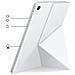 Custodia Per Galaxy Tab A11 Plus Serie Book Cover Con Funzione Stand, Bianco - Foto miniatura 5