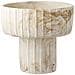 Vaso Coppa In Cemento Marrone E Beige Con Base A Colonna Ø20,5x18,5 Cm - Foto miniatura 1