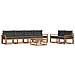Set di divani da esterno con cuscino 7 pcs Naturale e Antracite - Foto miniatura 1