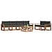 Set di divani da esterno con cuscino 7 pcs Naturale e Antracite - Foto miniatura 3
