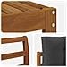 Set di divani da esterno con cuscino 7 pcs Naturale e Antracite - Foto miniatura 6