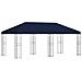 Gazebo con pareti laterali 6 x 3 m Blu Poliestere e Acciaio 190 - Foto miniatura 1