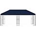 Gazebo con pareti laterali 6 x 3 m Blu Poliestere e Acciaio 190 - Foto miniatura 3