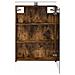 Mobiletto per specchio da bagno Rovere fumé 50 x 14,5 x 70 cm - Foto miniatura 7