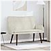 Sofa a Due Posti Crema 115 x 61 x 87 cm Velluto - Foto miniatura 2