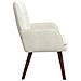 Sofa a Due Posti Crema 115 x 61 x 87 cm Velluto - Foto miniatura 5