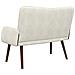 Sofa a Due Posti Crema 115 x 61 x 87 cm Velluto - Foto miniatura 6