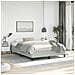 Struttura letto senza Materasso Grigio Chiaro 152x203 cm matrimoniale Velluto - Foto miniatura 2