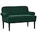 Loveseat con bottoni imbottiti Verde Scuro 120 x 66 x 78 cm - Foto miniatura 1