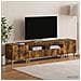 Mobile TV LED a 3 pezzi Rovere Fumo Legno ingegnerizzato - Foto miniatura 2