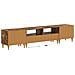 Mobile TV LED a 3 pezzi Rovere Fumo Legno ingegnerizzato - Foto miniatura 4