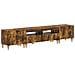 Mobile TV LED a 3 pezzi Rovere Fumo Legno ingegnerizzato - Foto miniatura 1