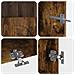 Mobile TV LED a 3 pezzi Rovere Fumo Legno ingegnerizzato - Foto miniatura 6