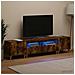 Mobile TV LED a 3 pezzi Rovere Fumo Legno ingegnerizzato - Foto miniatura 7