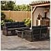 Set Divano da Giardino 6 pz Grigio e Grigio Scuro polyrattan - Foto miniatura 7