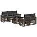 Set Divano da Giardino 6 pz Grigio e Grigio Scuro polyrattan - Foto miniatura 1