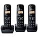 KX-TG1613JTH Trio 3x Cordless DECT black - Foto miniatura 1