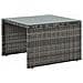 Set Divani Da Giardino 3 Pz Con Cuscini In Polyrattan Grigio - Foto miniatura 4