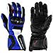 Guanto Pista Moto Tecnico Protezioni Carbonio Professionale Pelle Blu M - Foto miniatura 1